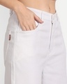 Shop Women's White Loose Comfort Fit Jeans-Full