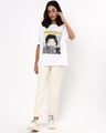 Shop Women's White Manush Graphic Printed Oversized T-shirt