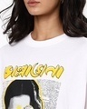 Shop Women's White Manush Graphic Printed Oversized T-shirt