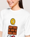 Shop Women's White Mario Graphic Printed Oversized T-shirt-Design