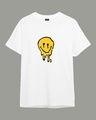 Shop Women's White Melting Smile Graphic Printed T-shirt-Full