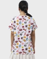Shop Women's White Mickey AOP Boyfriend T-shirt-Design