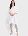 Shop Women's White Mid Long Kurta-Front