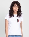 Shop Women's White Mikasa Slim Fit T-shirt-Front