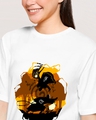 Shop Women's White Minato Graphic Printed Oversized T-shirt-Design