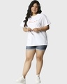 Shop Women's White Minimal Believe Graphic Printed Plus Size Boyfriend T-shirt-Full
