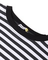 Shop Women's White Minion Striped Oversized T-shirt
