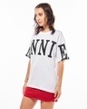 Shop Women's White Minnie Graphic Printed Oversized T-shirt-Full