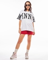 Shop Women's White Minnie Graphic Printed Oversized T-shirt