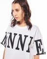 Shop Women's White Minnie Graphic Printed Oversized T-shirt