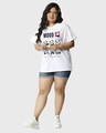 Shop Women's White Motd Panda Graphic Printed Plus Size Boyfriend T-shirt-Full