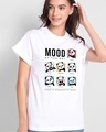 Shop Women's White MOTD Panda Graphic Printed T-shirt-Front