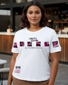 Shop Women's White Must Play Graphic Printed Plus Size T-shirt-Front