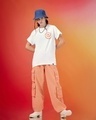 Shop Women's White Naruto Uzumaki Graphic Printed Boyfriend T-shirt-Full