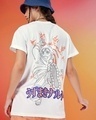 Shop Women's White Naruto Uzumaki Graphic Printed Boyfriend T-shirt-Front