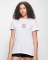 Shop Women's White No Fear Club Graphic Printed Boyfriend T-shirt-Design