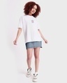 Shop Women's White No Fear Club Graphic Printed Oversized T-shirt
