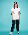 Shop Women's White Ocean Child Graphic Printed Boyfriend T-shirt-Full