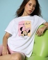 Shop Women's White One Of A Kind Graphic Printed Boyfriend T-shirt-Front