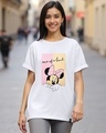 Shop Women's White One Of A Kind Graphic Printed Boyfriend T-shirt-Front