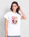 Shop Women's White One of a Kind Graphic Printed Boyfriend T-shirt-Front