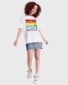 Shop Women's White Out Loud & Proud Graphic Printed Oversized T-shirt-Design