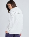 Shop Women's White Oversized Hooded Windcheater Jacket-Design