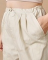 Shop Women's Off White Oversized Plus Size Parachute Pants