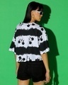 Shop Women's White & Black All Over Mickey Printed Oversized Short Top-Design