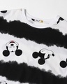 Shop Women's White & Black All Over Mickey Printed Oversized Short Top