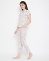 Shop Women's White Paw-Fect AOP Shirt & Pyjamas Set-Full