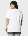 Shop Women's White Peeking Army Graphic Printed Plus Size Boyfriend T-shirt-Design