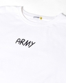 Shop Women's White Peeking Army Graphic Printed Boyfriend T-shirt