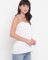 Shop Women's White Peplum Top-Design