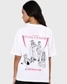 Shop Women's White Pink Venom Graphic Printed Oversized T-shirt-Design