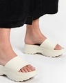 Shop Women's White Platform Sliders