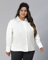 Shop Women's White Plus Size Shirt-Design