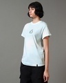 Shop Women's White & Blue Power Up Graphic Printed Boyfriend T-shirt-Design