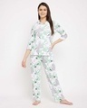Shop Pack of 2 Women's White Printed Top & Pyjama Set-Front