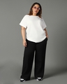 Shop Women's White Promo Graphic Printed Plus Size Boyfriend T-shirt-Full