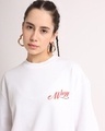 Shop Women's White Puff Printed Oversized T-Shirt