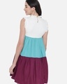 Shop Women's White & Purple Color Block Dress-Design