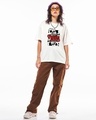 Shop Women's White Queen Card Graphic Printed Oversized T-shirt