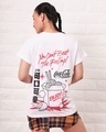 Shop Women's White Ramen & Coke Graphic Printed Boyfriend T-shirt-Front