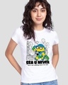 Shop Women's White Sea u Never Graphic Printed T-shirt-Front