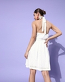 Shop Women's White Self Design Cotton Dress-Design
