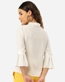 Shop Women's White Semi Sheer Solid Top-Design