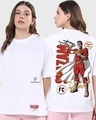 Shop Women's White Shazam Power Graphic Printed Oversized T-shirt-Front