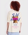 Shop Women's White Slay All Day Graphic Printed Oversized T-shirt-Design