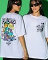 Shop Women's White Slay Together Graphic Printed Oversized T-shirt-Front